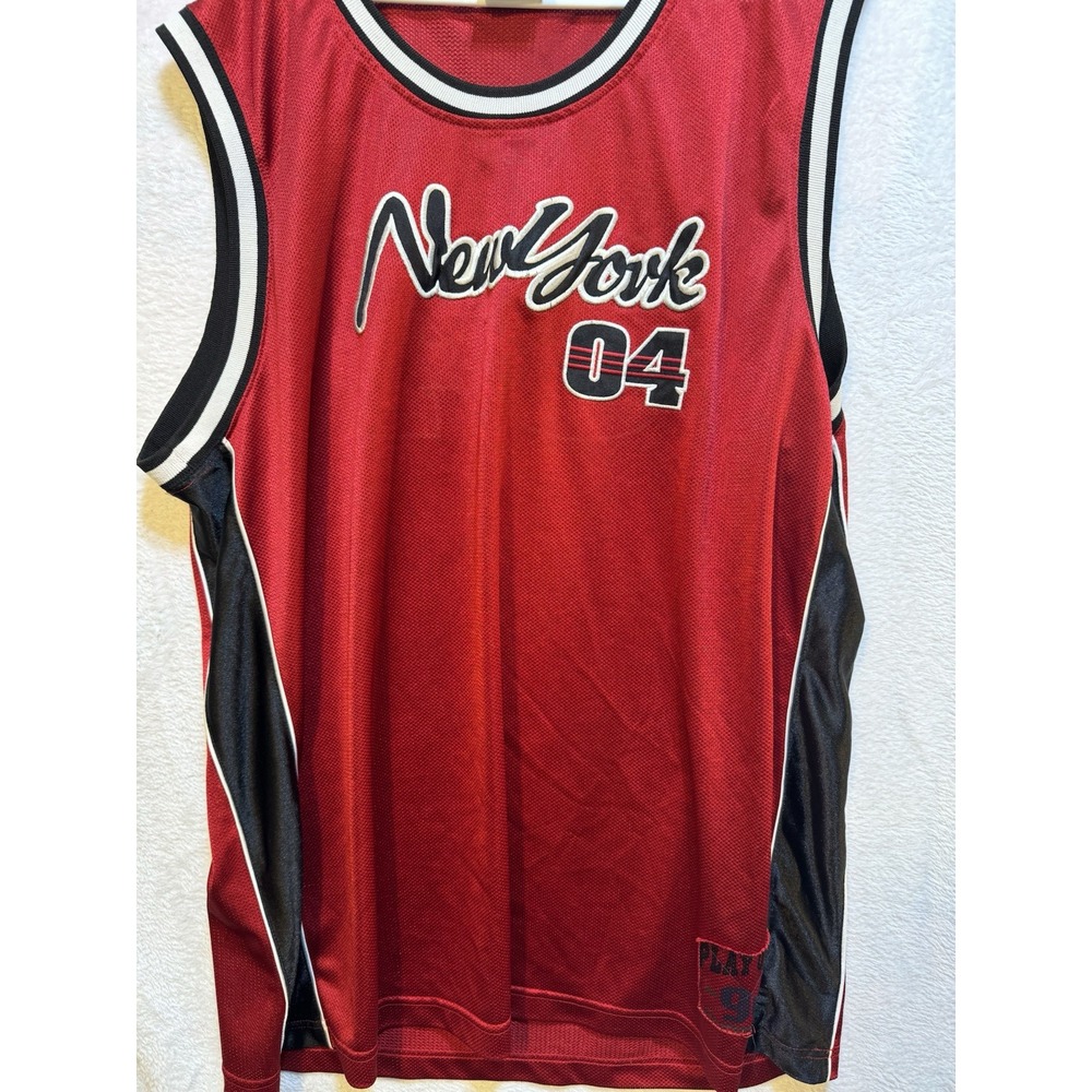 VTG PJ Mark Absolute Red Basketball Jersey Size 2xl New York 2004 Play Over Star